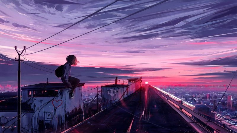 Ảnh anime chill buồn lãng mạn