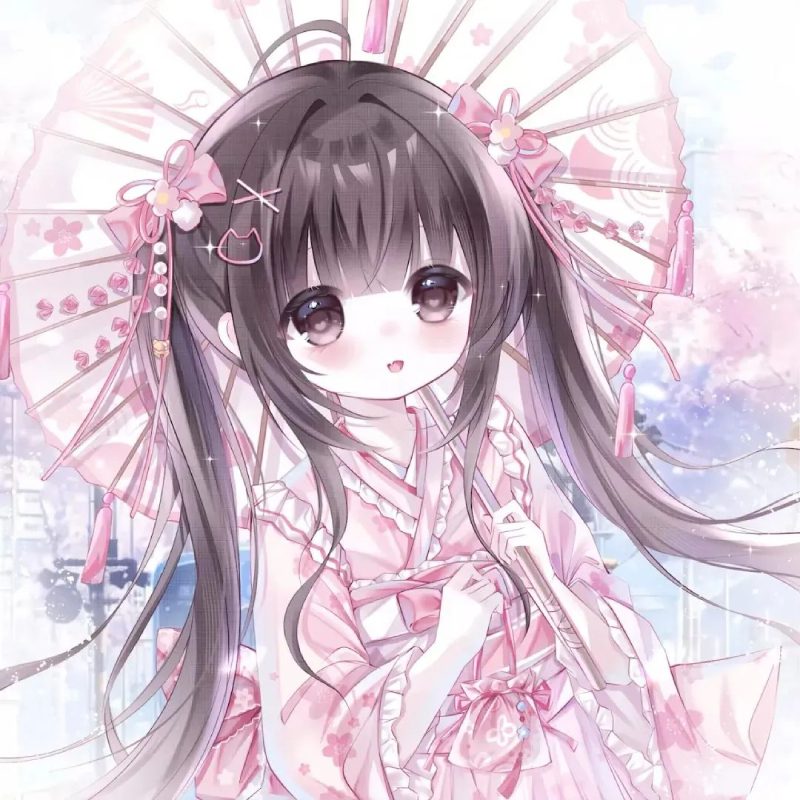 Avatar màu hồng anime