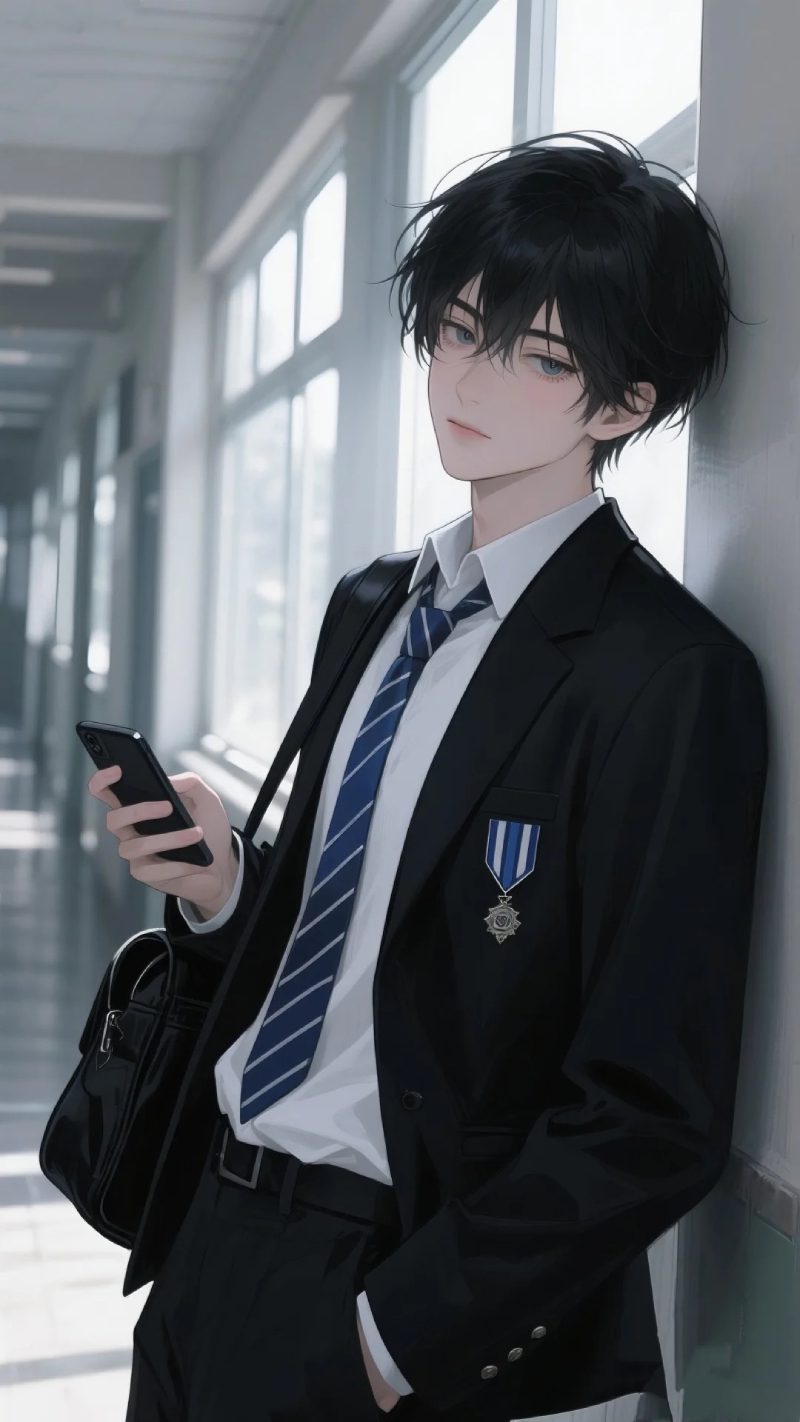 Hình ảnh anime học sinh nam