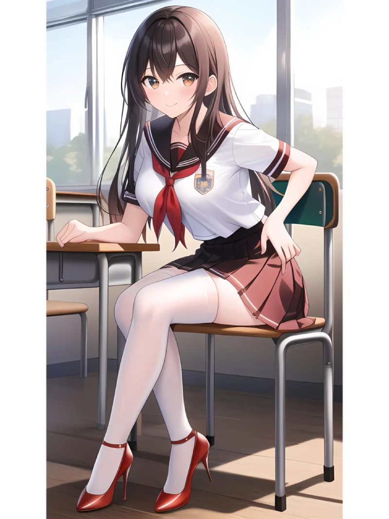 Hình anime nữ học sinh dễ thương