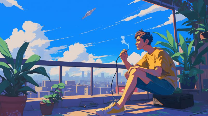 Hình nền anime chill 4K đẹp