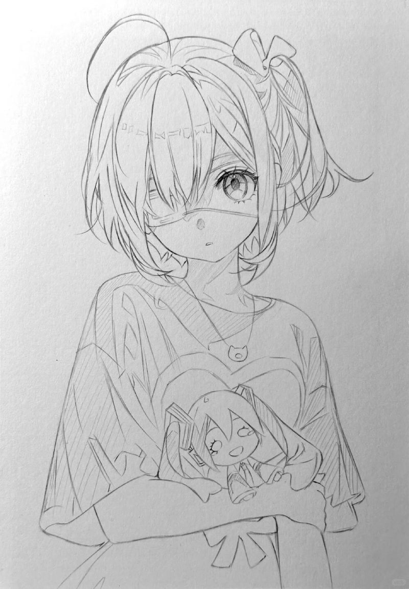 Tranh vẽ anime nữ đẹp 3