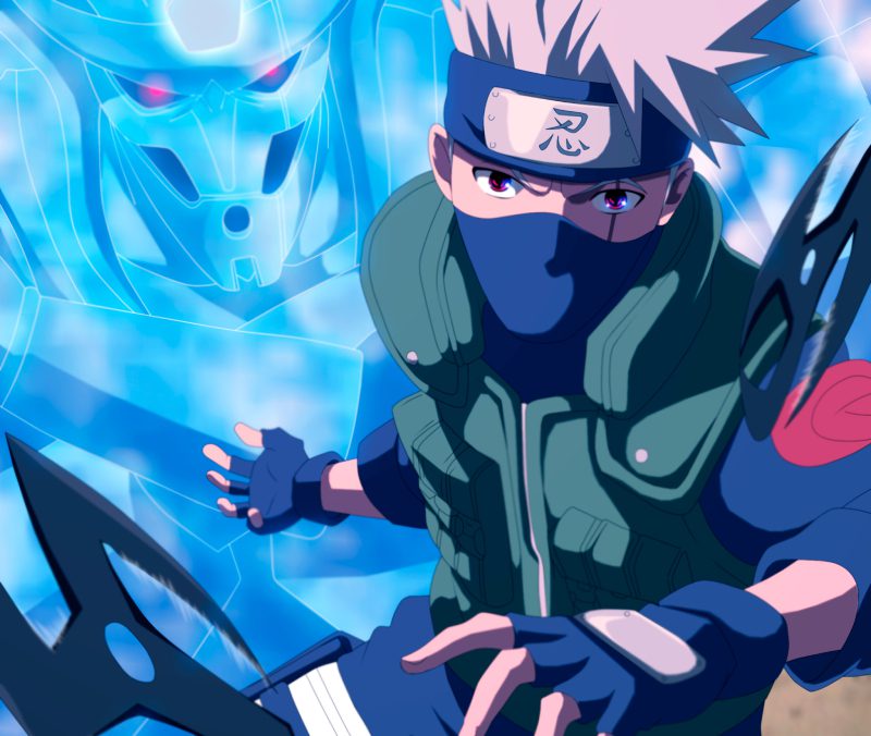 ảnh Kakashi với đồng đội Naruto