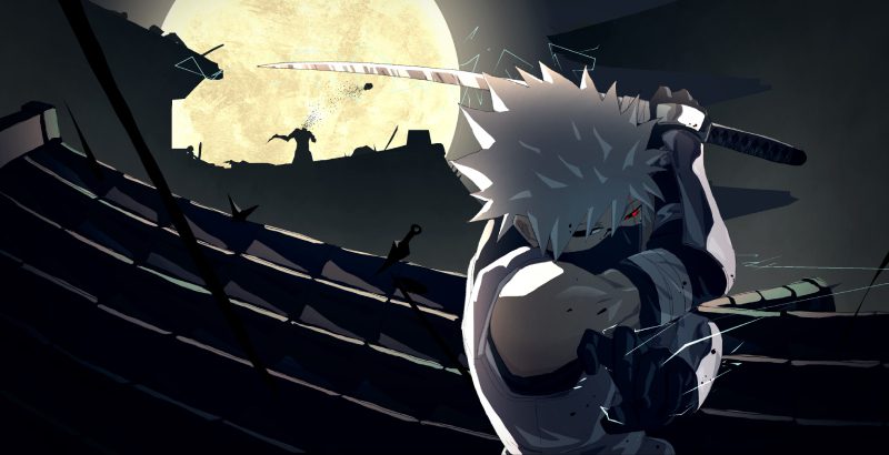 ảnh Kakashi tập trung chiến đấu