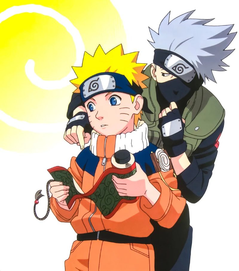 ảnh Kakashi cùng Sasuke và Naruto