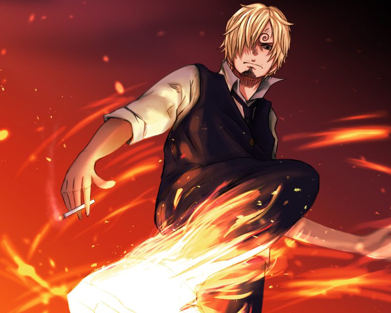 ảnh sanji mặc vest đen cực ngầu