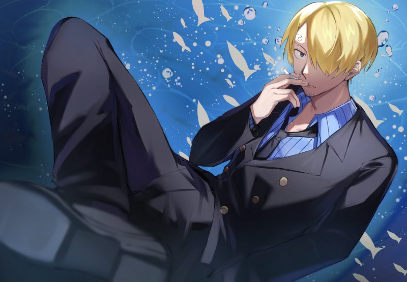 ảnh sanji ngầu chất, phong cách quý ông