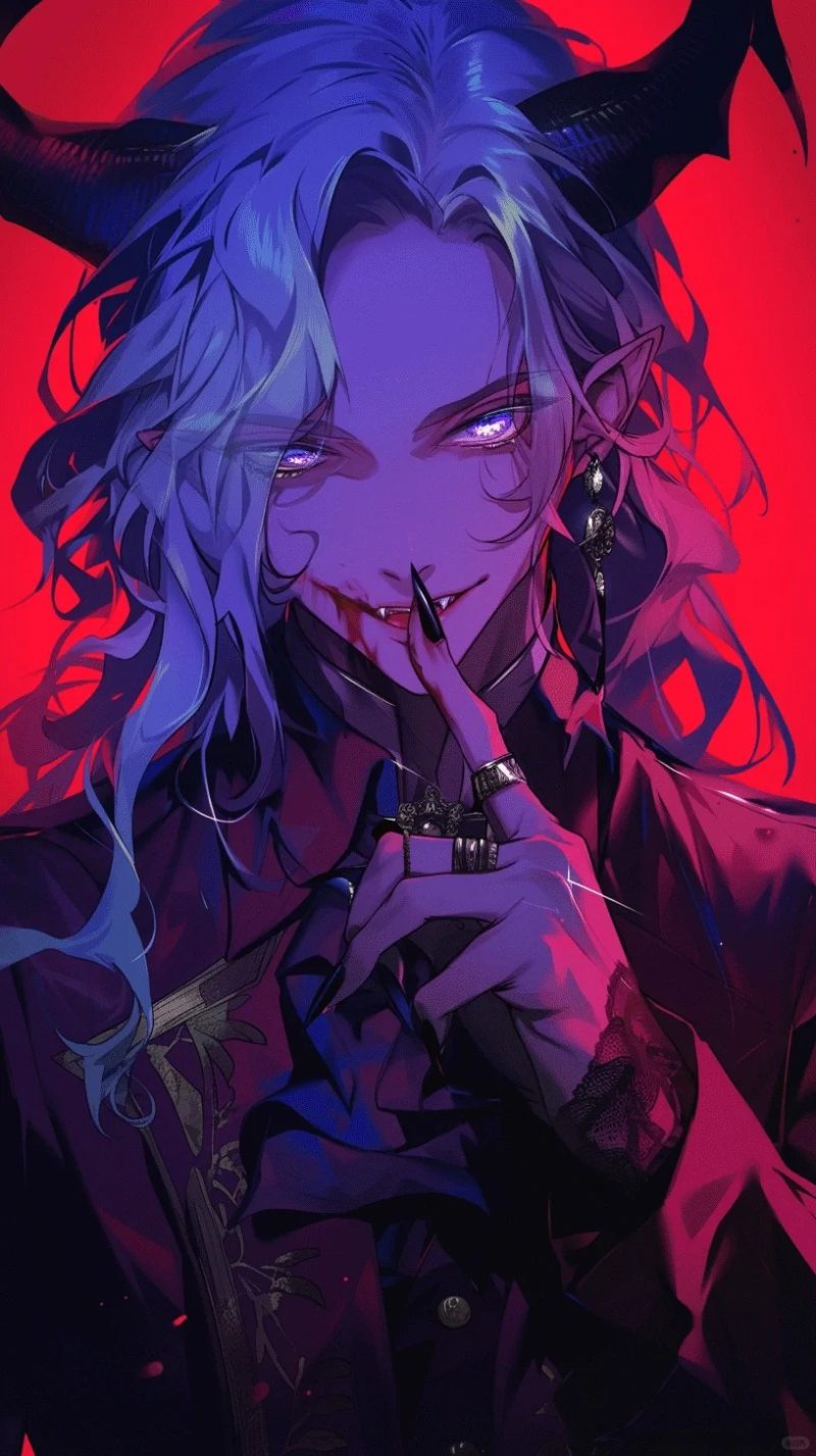 anime ác quỷ tạo dáng lạnh lùng