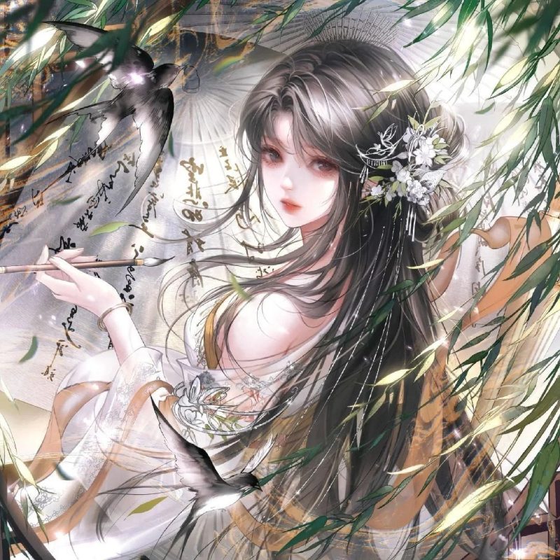 ảnh anime cổ trang gần cảnh