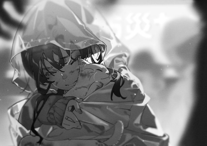 ảnh anime đen trắng