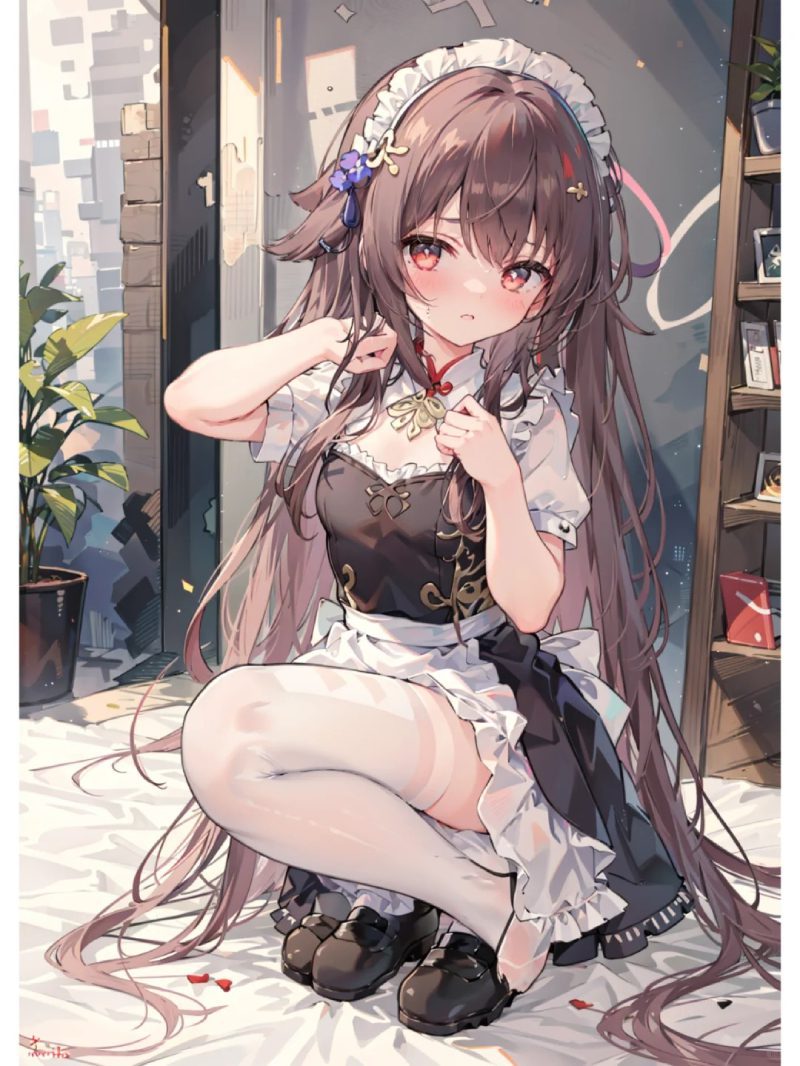 hình anime hầu gái xinh đẹp