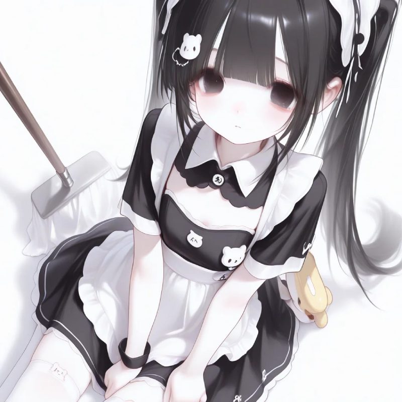 anime hầu gái với trang phục đẹp