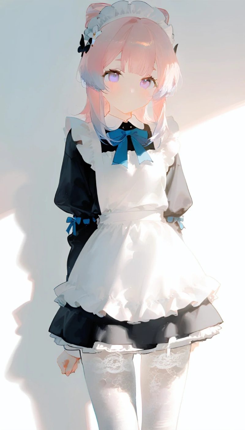anime hầu gái biểu cảm đáng yêu