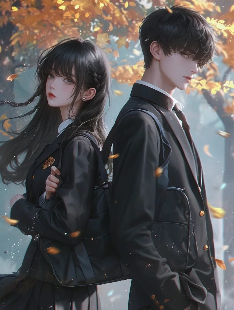 ảnh anime học sinh cặp đôi lãng mạn 16