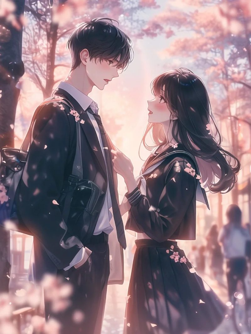 ảnh anime học sinh cặp đôi lãng mạn19