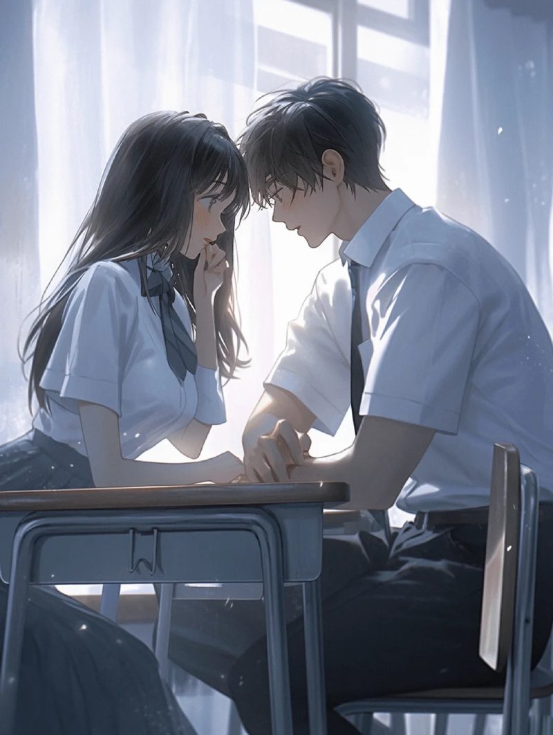 ảnh anime học sinh cặp đôi lãng mạn 21