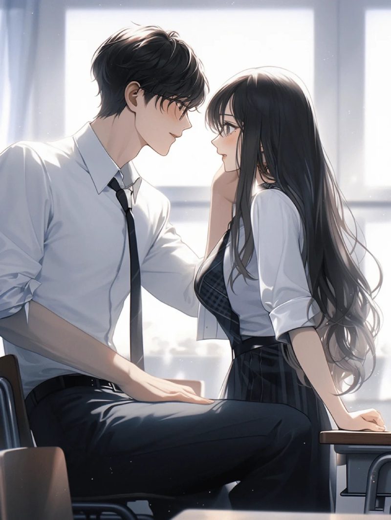 ảnh anime học sinh cặp đôi lãng mạn 22