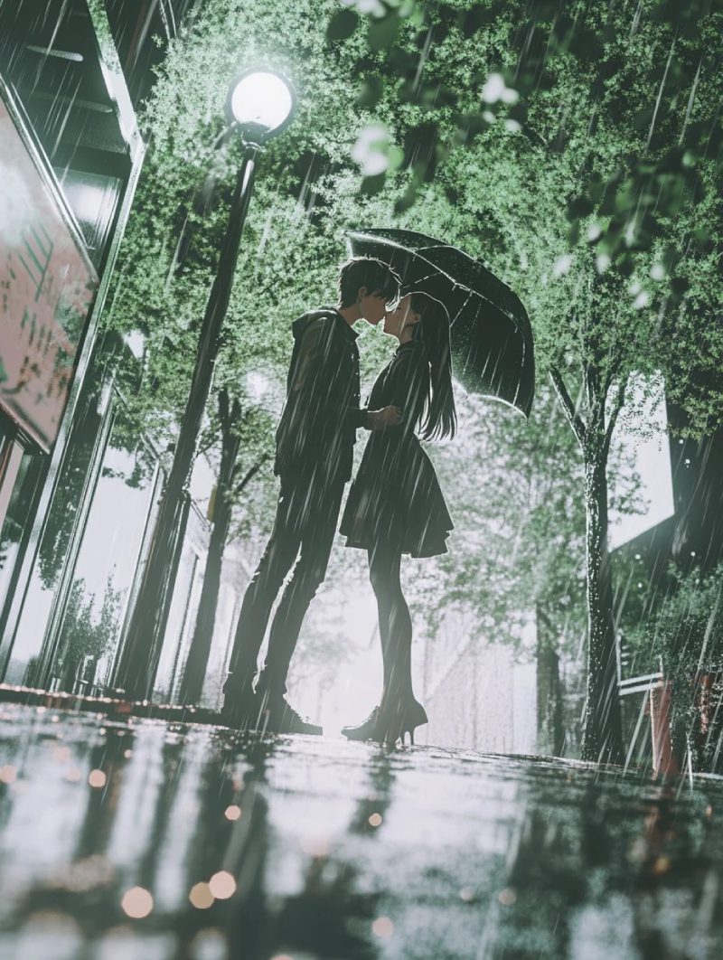 hình anime hôn nhau dễ thương