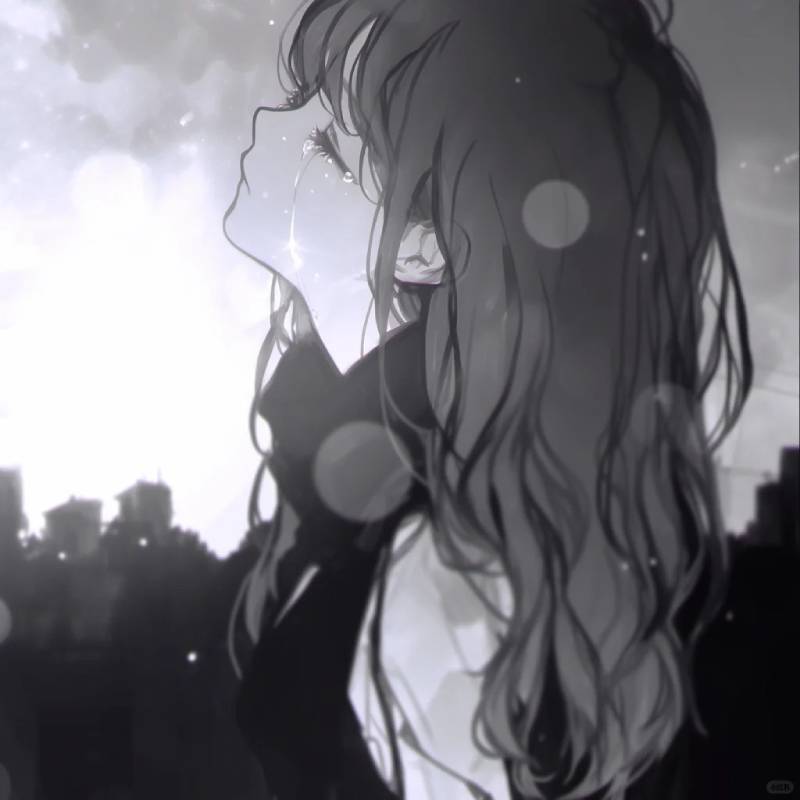 ảnh anime khóc cô gái anime