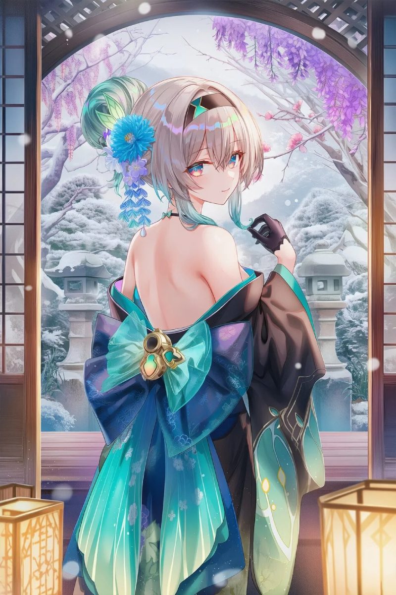 ảnh anime kimono đẹp cuốn hút