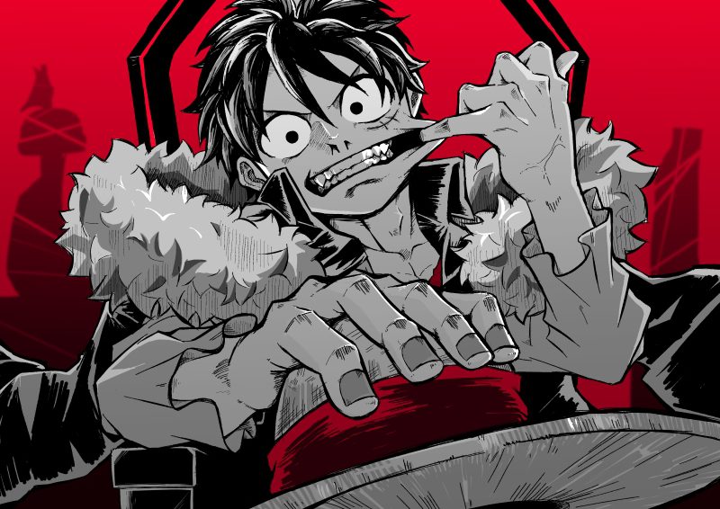 Hình ảnh Luffy anime thể hiện sức mạnh