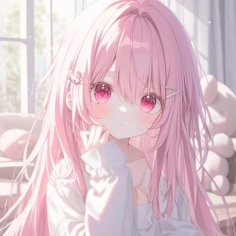 hình anime màu hồng hot trend