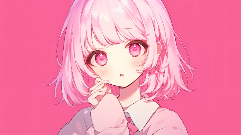 ảnh anime màu hồng
