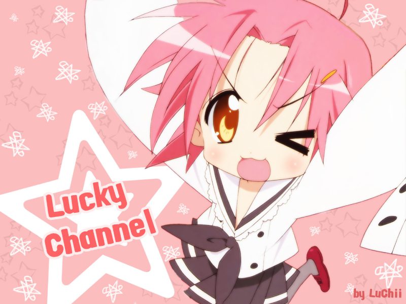 ảnh anime girl cười màu hồng
