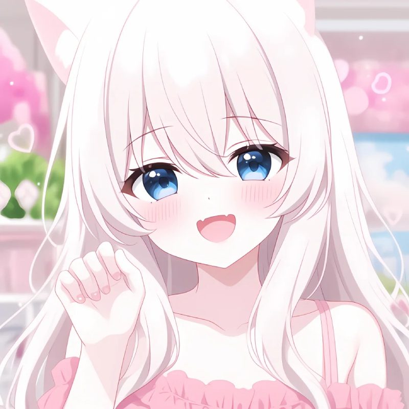 ảnh anime màu hồng đẹp lung linh