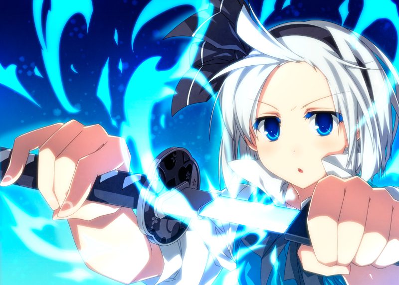 ảnh anime màu xanh dương cực đẹp
