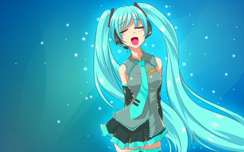 ảnh anime màu xanh dương đẹp hd