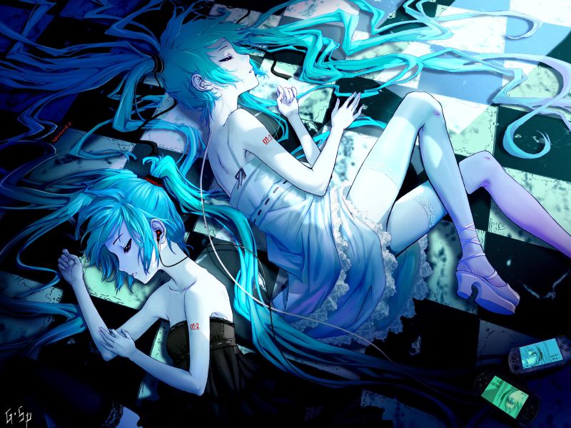 ảnh anime màu xanh dương thần bí