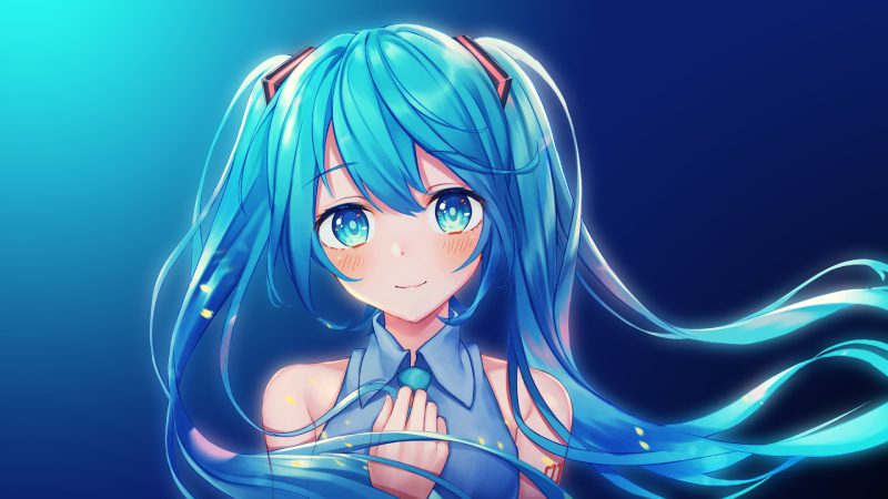 ảnh anime màu xanh dương làm avatar