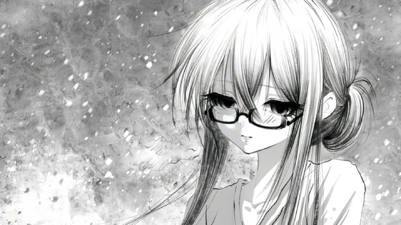 ảnh anime nam trắng đen