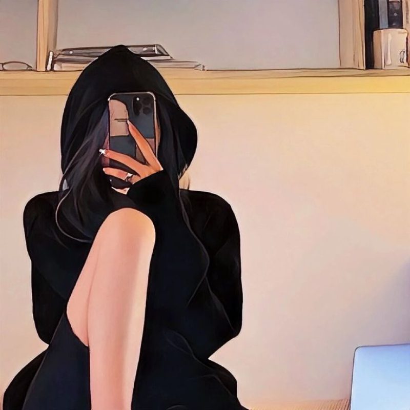 ảnh anime nữ che mặt đẹp lung linh cho ảnh đại diện