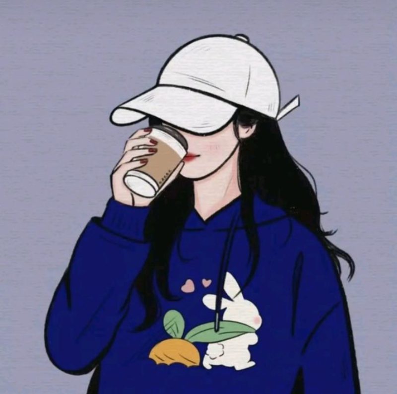 hình nền anime nữ che mặt dễ thương đáng yêu