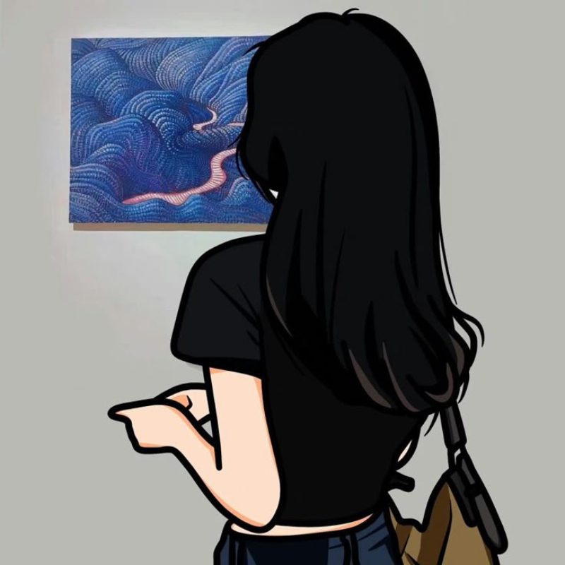 hình nền anime nữ che mặt cute ngầu cho điện thoại