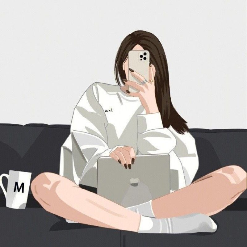 ảnh anime nữ che mặt