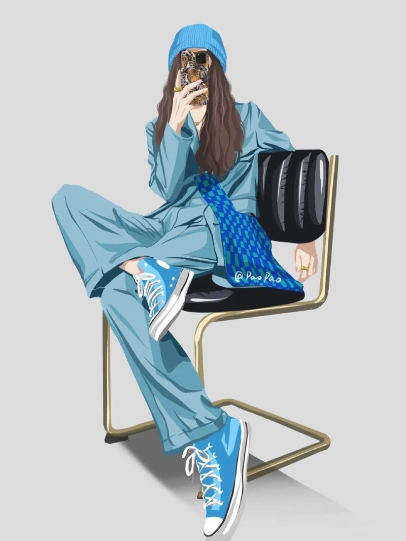 ảnh anime nữ che mặt làm avatar TikTok