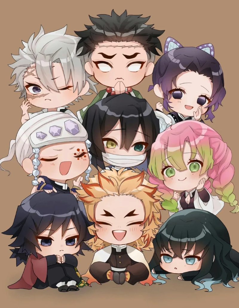 ảnh anime thanh gươm diệt quỷ chibi 