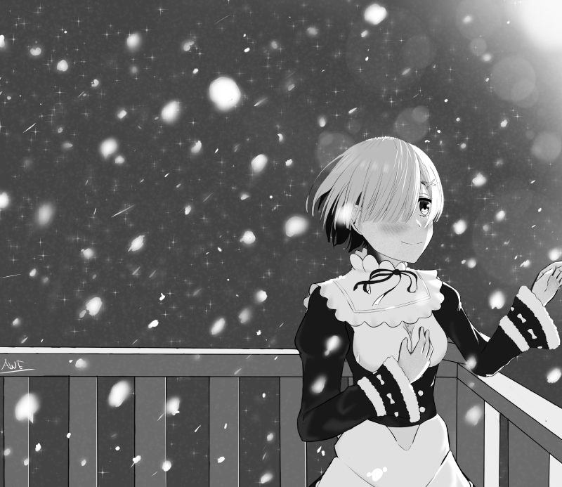 Tranh anime phong cách trắng đen