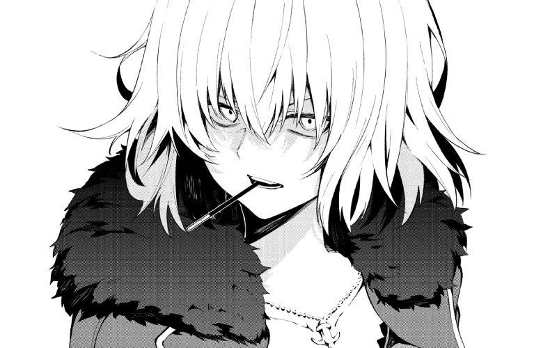 Hình ảnh anime đen trắng đơn giản