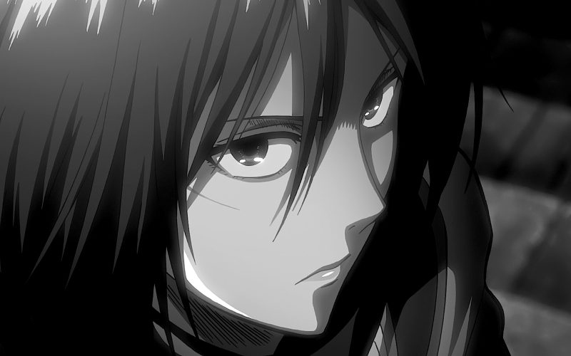 Tranh vẽ anime trắng đen độc đáo