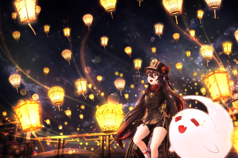 hutao ảnh nghệ thuật style manga