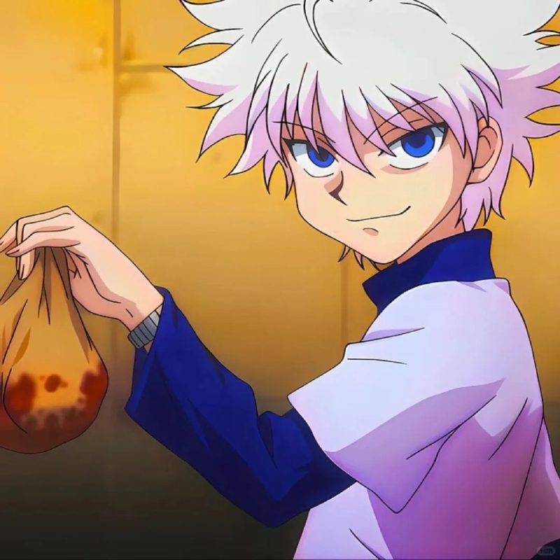 Killua với bạn bè trong anime