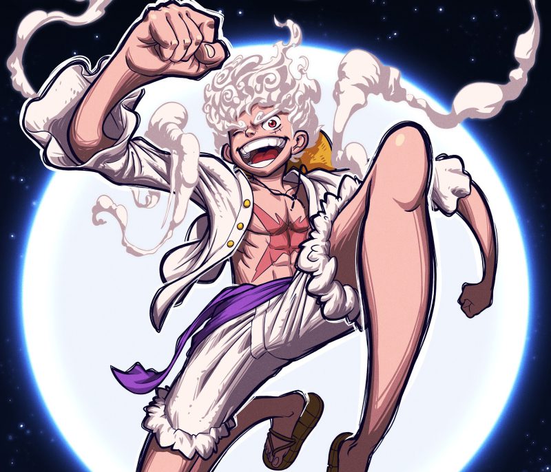 luffy gear 5 anime hình nền siêu ngầu