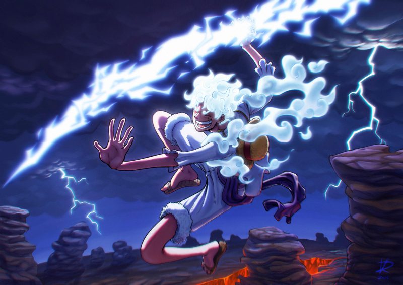 luffy gear 5 hình nền điện thoại