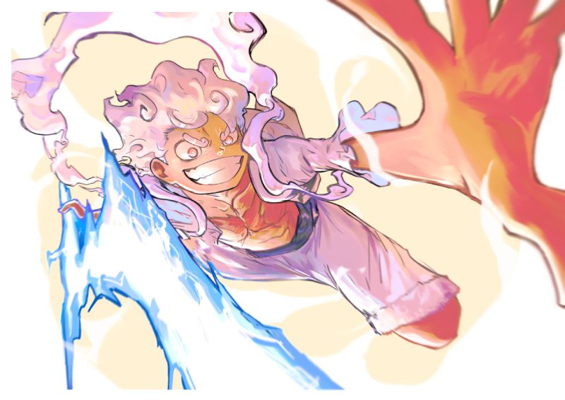ảnh gear 5 luffy bản manga cực chất