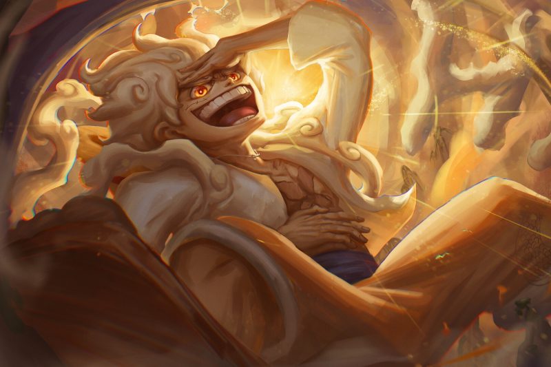 luffy gear 5 fanart đẹp tuyệt vời