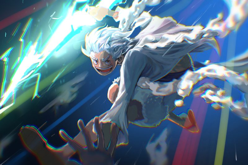 ảnh gear 5 luffy phóng to chi tiết
